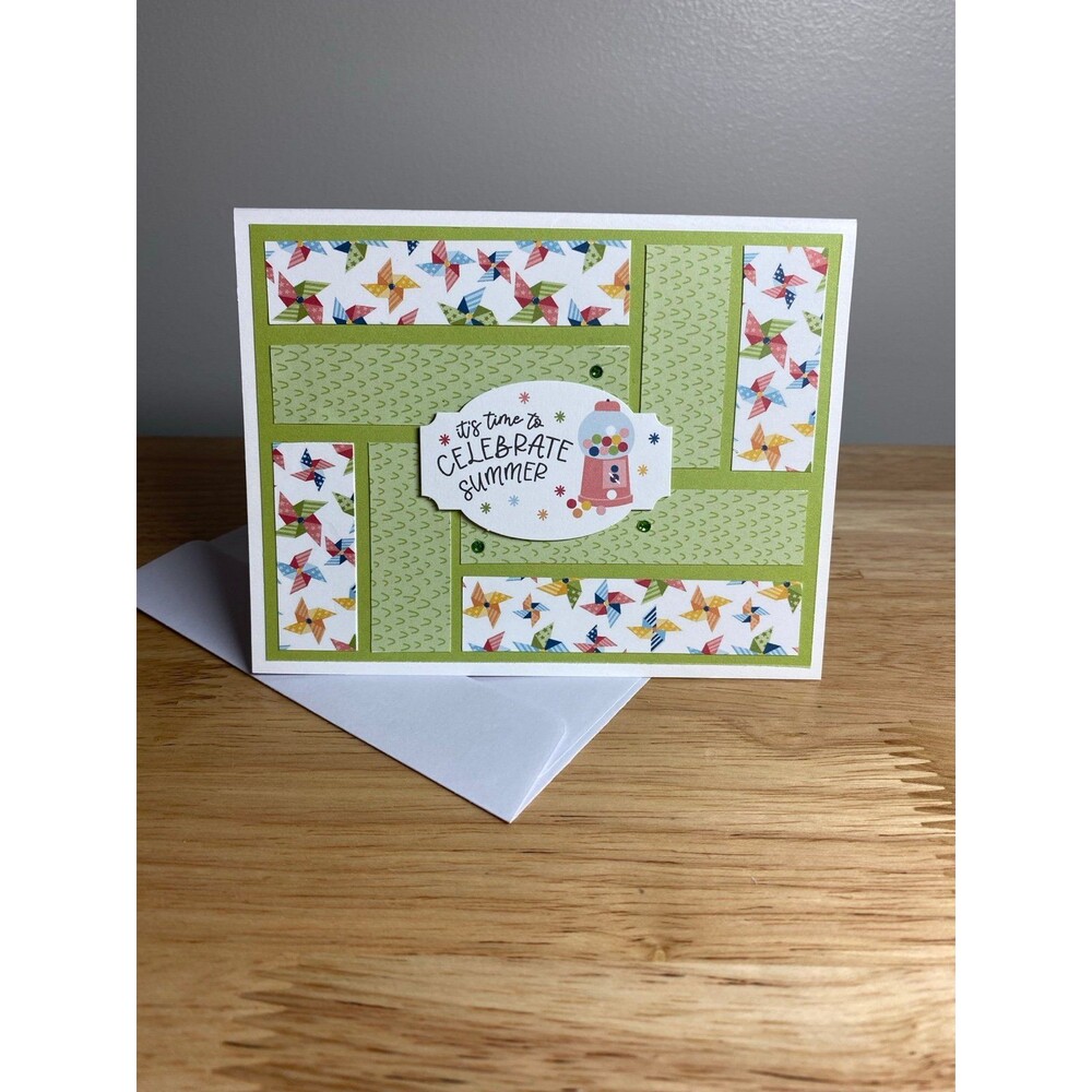 Handmade Summer Blank Greeting Card A2 & Envelope